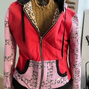 Heatherette Richie Rich reversible hoodie!  Super cute pattern! M